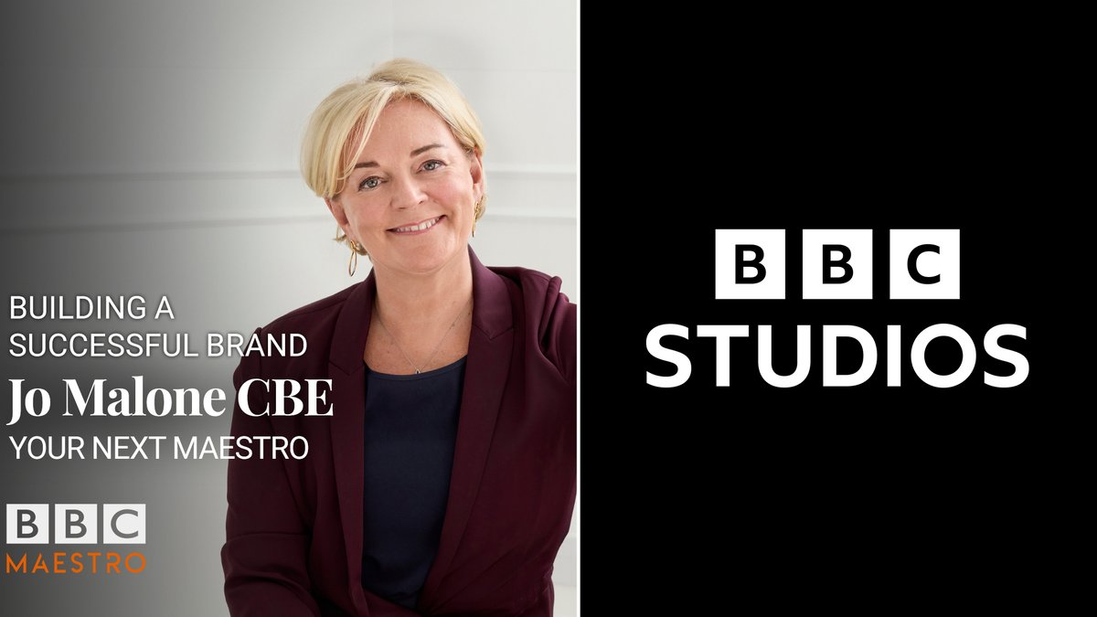 BBCStudiosPress's tweet photo. BBC Maestro announces latest course with business ICON @JoMaloneCBE!✨

The course from @BBCStudios partner @BBC Maestro will shine a spotlight on building a brand empire from scratch. 
Click the link below to find out more! ⬇️

https://t.co/ZLmCT6gB3G https://t.co/WhUr1VYCJa