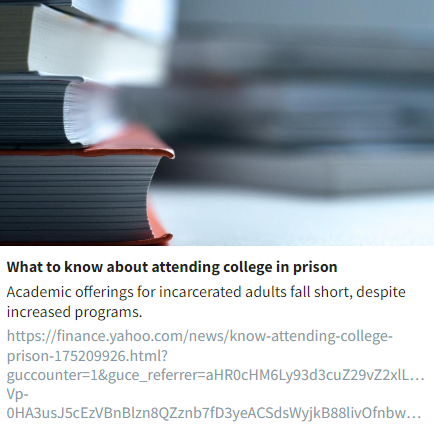 The prevalence of prison education programs has seen a noteworthy increase. A survey conducted by New America indicates a substantial interest in education among nearly 70 percent of incarcerated adults.

To delve in: bit.ly/4aG81me

#PrisonEducation