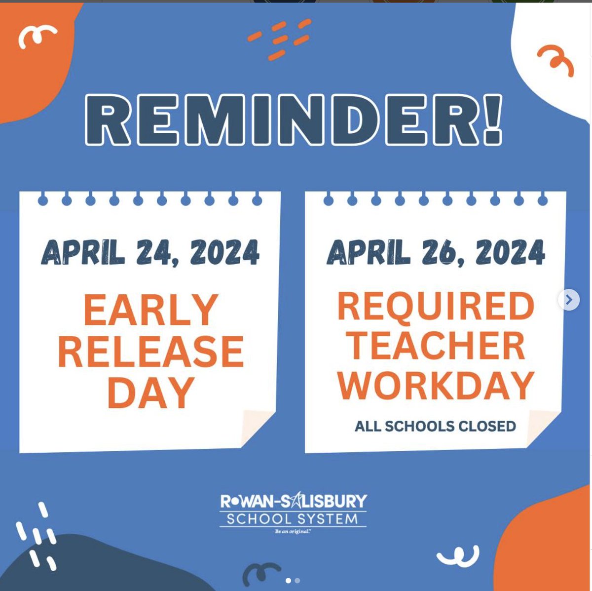 Tomorrow is an early release day!