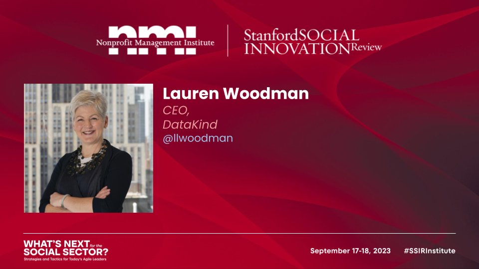 CEO of @DataKind, @llwoodman, will join NMI 2024. Her in-person breakout session will illuminate how nonprofits can utilize AI in truly transformative ways, beyond just writing grant proposals. Learn more + register: bit.ly/NMI_24