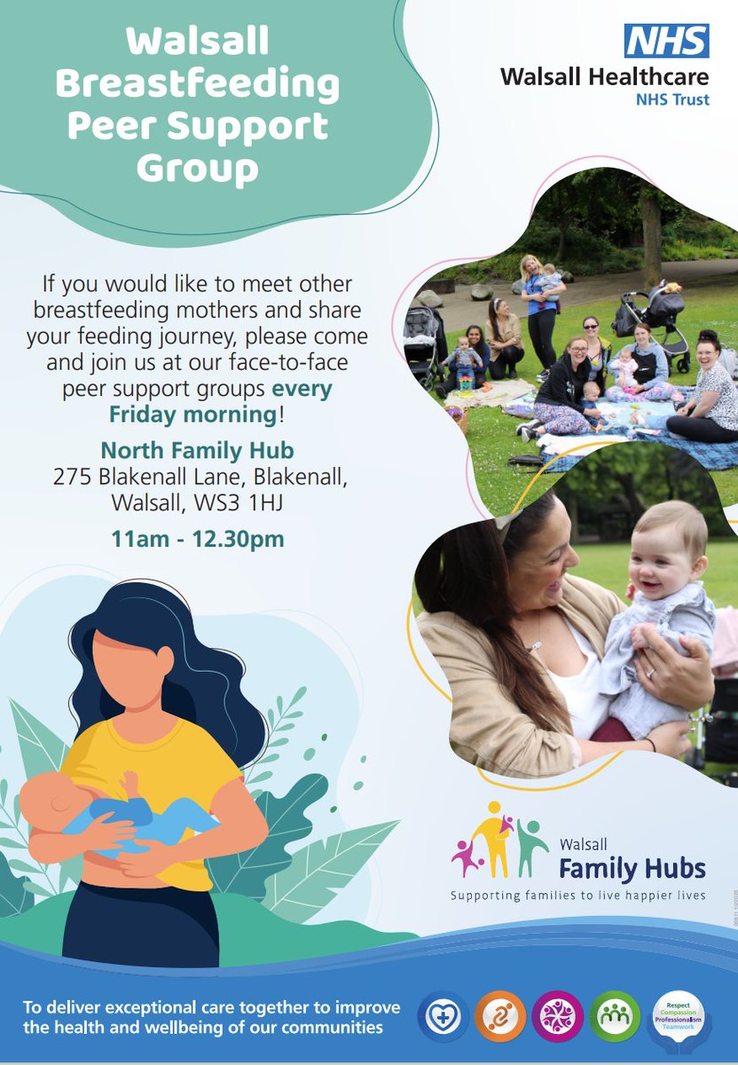 Are you breastfeeding or considering this as an option?
Why not join our breast feeding peer support group on a Friday at North Family Hub.
Just turn up and enjoy the session.