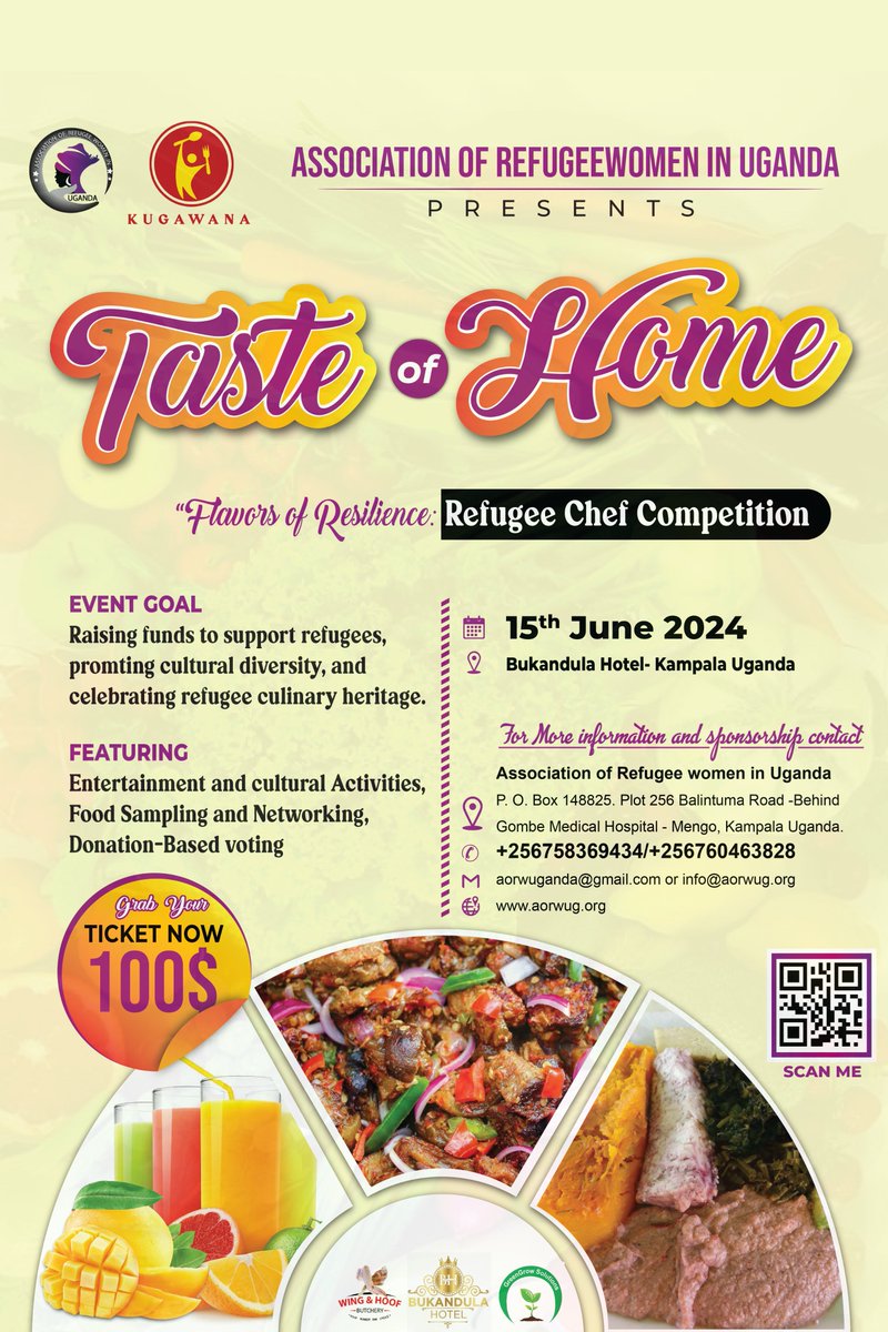 📢Calling all aspiring refugee chefs! 🍽️ Don't miss out on the opportunity of a lifetime. Apply now for the Refugee Chef Competition and showcase your culinary talent to the world! Click on the link to apply aorwug.org/flavors-of-res… #RefugeeChefCompetition