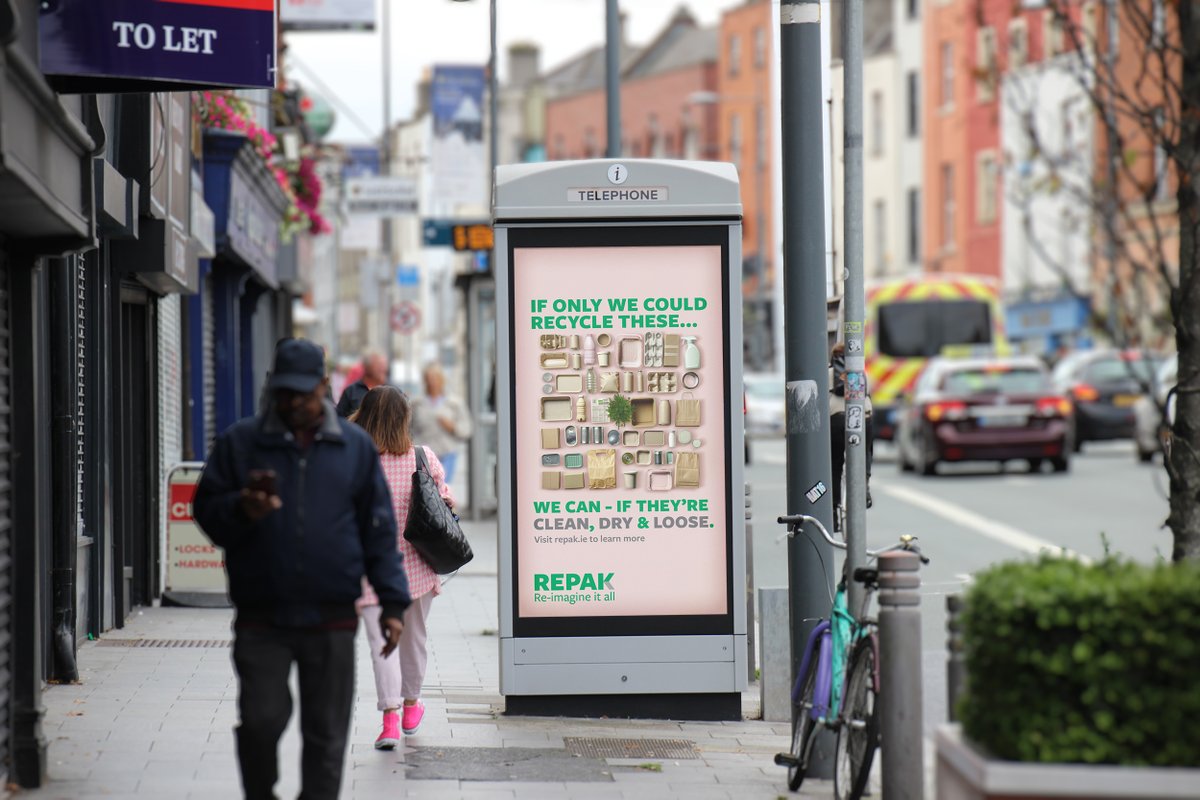 .@RepakRecycling marked #EarthDay yesterday with their latest showing on #OOH from @BuildingBrill encouraging everyone to #reimagineitall ♻ The campaign is planned by @zenithireland and Source out of home #BeMoreNow #Sustainability #PlatformForGood