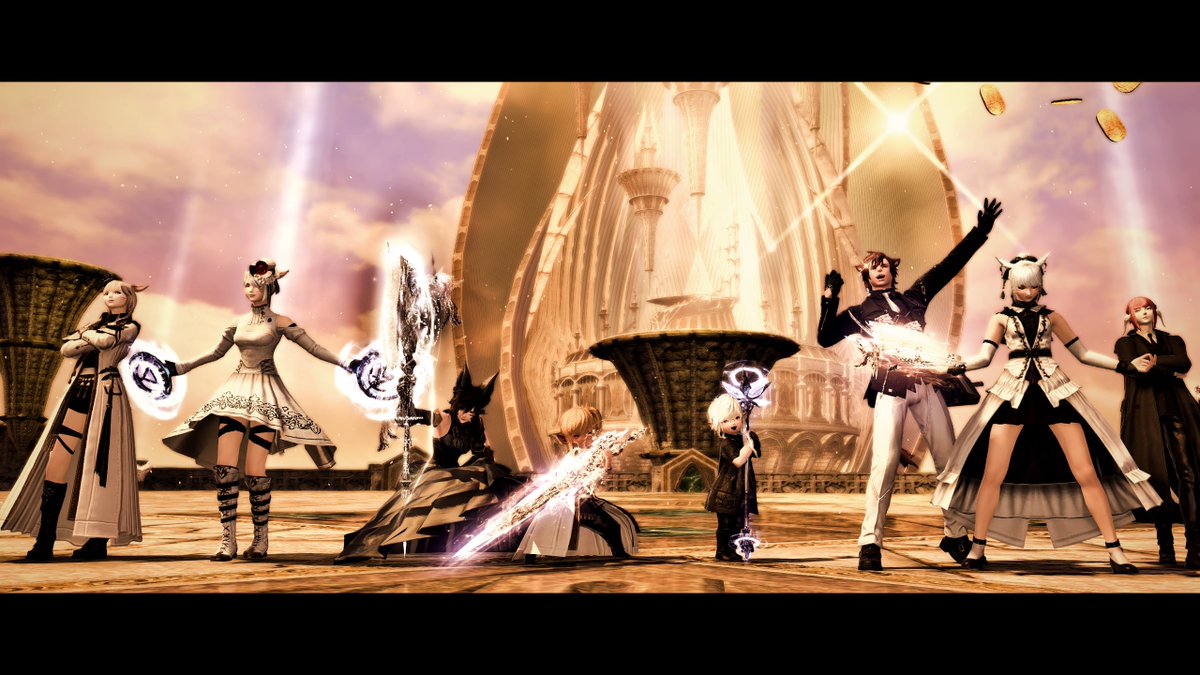 _ZiziChu's tweet photo. So ends an alternate chapter in their tale🪻
(it's been a year since I met you awesome raid buddies🎂)
🔖
Aboon Havent --DRK
Eiya Emt --WHM @EiyaEmt
Riley Konoha --SCH @dragonlahk
Vergil Sparta --SAM 
Nao Nann --RPR
Peco Rine --DNC
Mako Lannis --SMN

📷Dragonsong's Reprise
#FFXIV https://t.co/vZfwTGHWii
