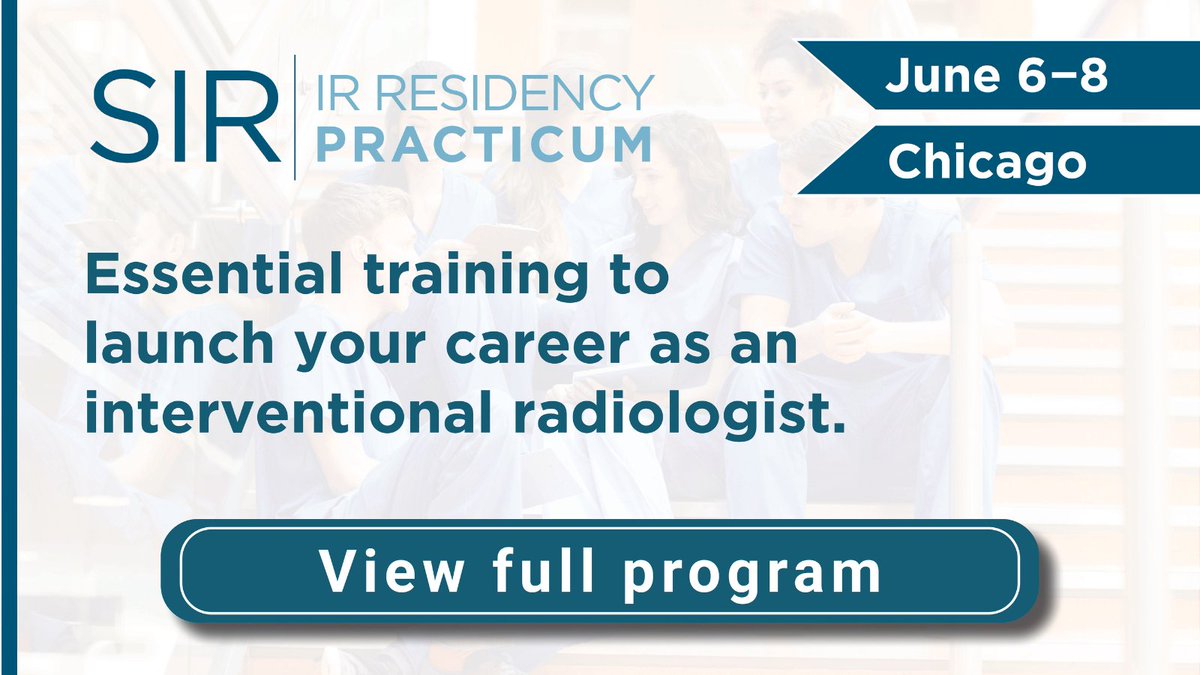 The 2024 IR Residency Practicum program is now live! View the details of the in-person event and see how you can jump-start your career in IR. Topics include: • Business of IR • Procedural insights • New devices/techniques • Much more sirweb.link/IRPprogram