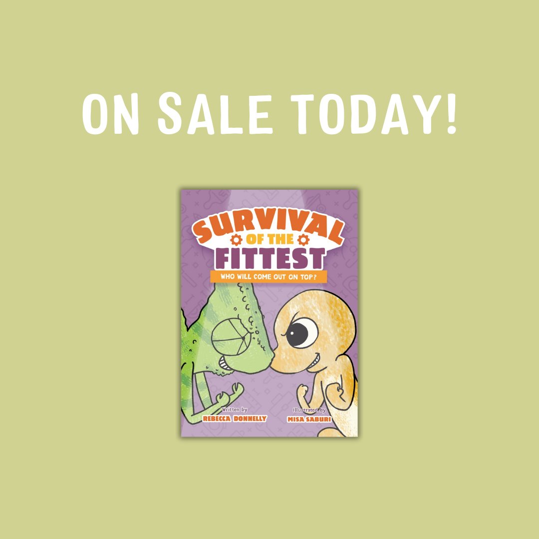 Survival of the Fittest is on sale TODAY from Henry Holt! Filled with interesting information, awesome visuals, and funny dialogue, this new series by Rebecca Donnelly and Misa Saburi is Shark Tank made literal 🦈 bit.ly/3xx6KPu