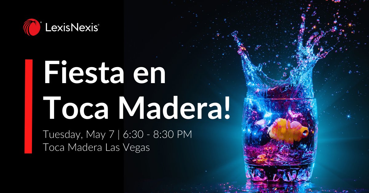 The LexisNexis team heads back to Vegas for CLOC Global Institute #CGI2024 next month! Mark your calendars for May 7 and join us at Toca Madera for cocktails and conversation! RSVP here: forms.office.com/r/adqmKJUApk