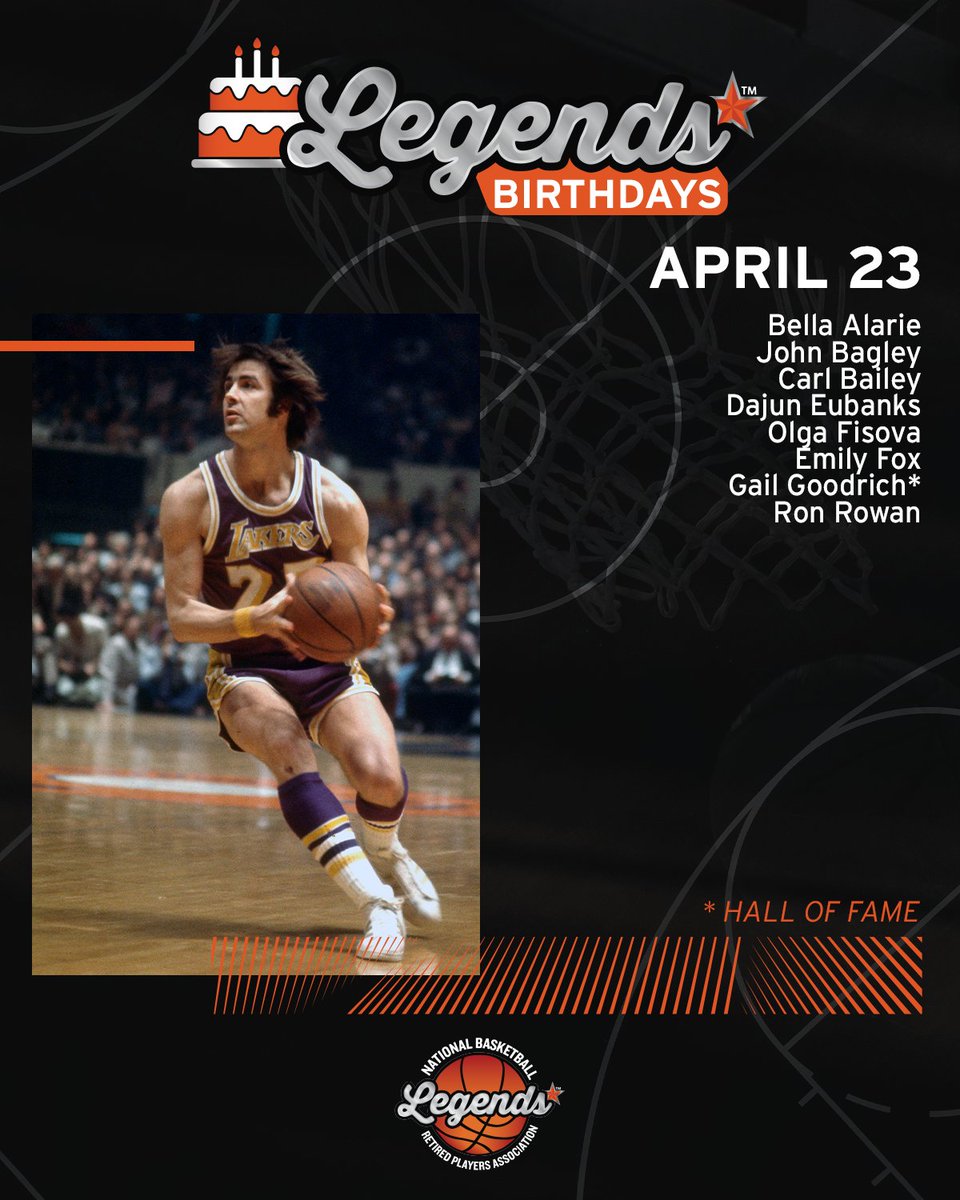 Join us in wishing a HAPPY BIRTHDAY to these #NBA and #WNBA Legends including @Hoophall Inductee Gail Goodrich 🎉 #LegendsofBasketball #NBABDAY #WNBABDAY #HOFBDays