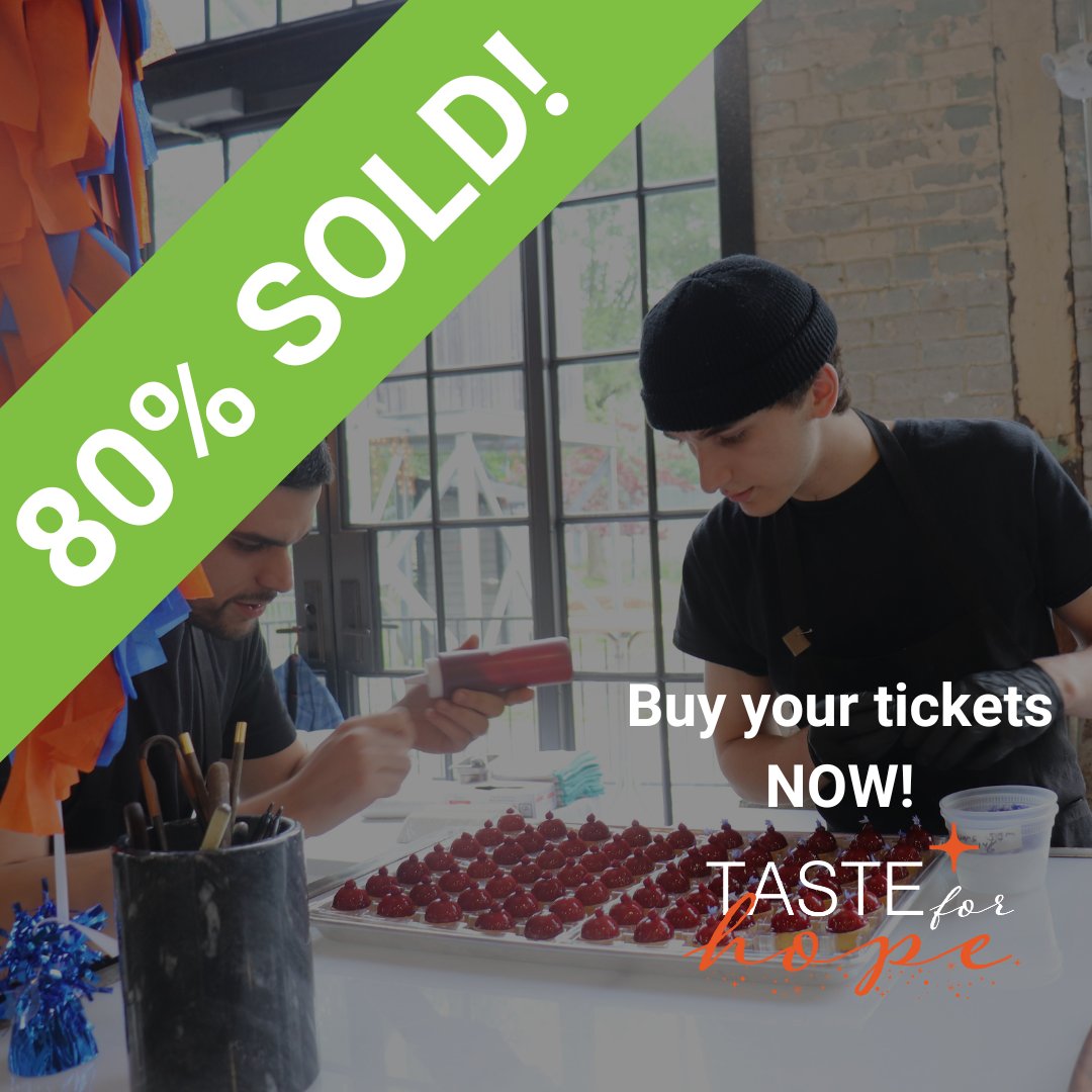 If you are still waiting to buy a ticket for #TasteforHope2024, don’t delay too much longer or you may be disappointed. We have sold 80% of the tickets and the last few will be snapped up soon! Get your tickets: tasteforhopesgh.ca