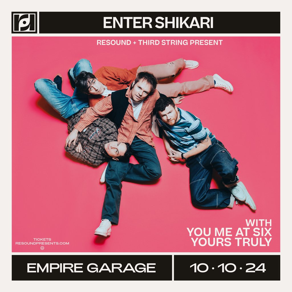 JUST ANNOUNCED! Enter Shikari is taking over the Garage with You Me At Six and Yours Truly on 10/10! Get your tickets on sale FRIDAY at the link in bio 👀 wl.seetickets.us/event/enter-sh…