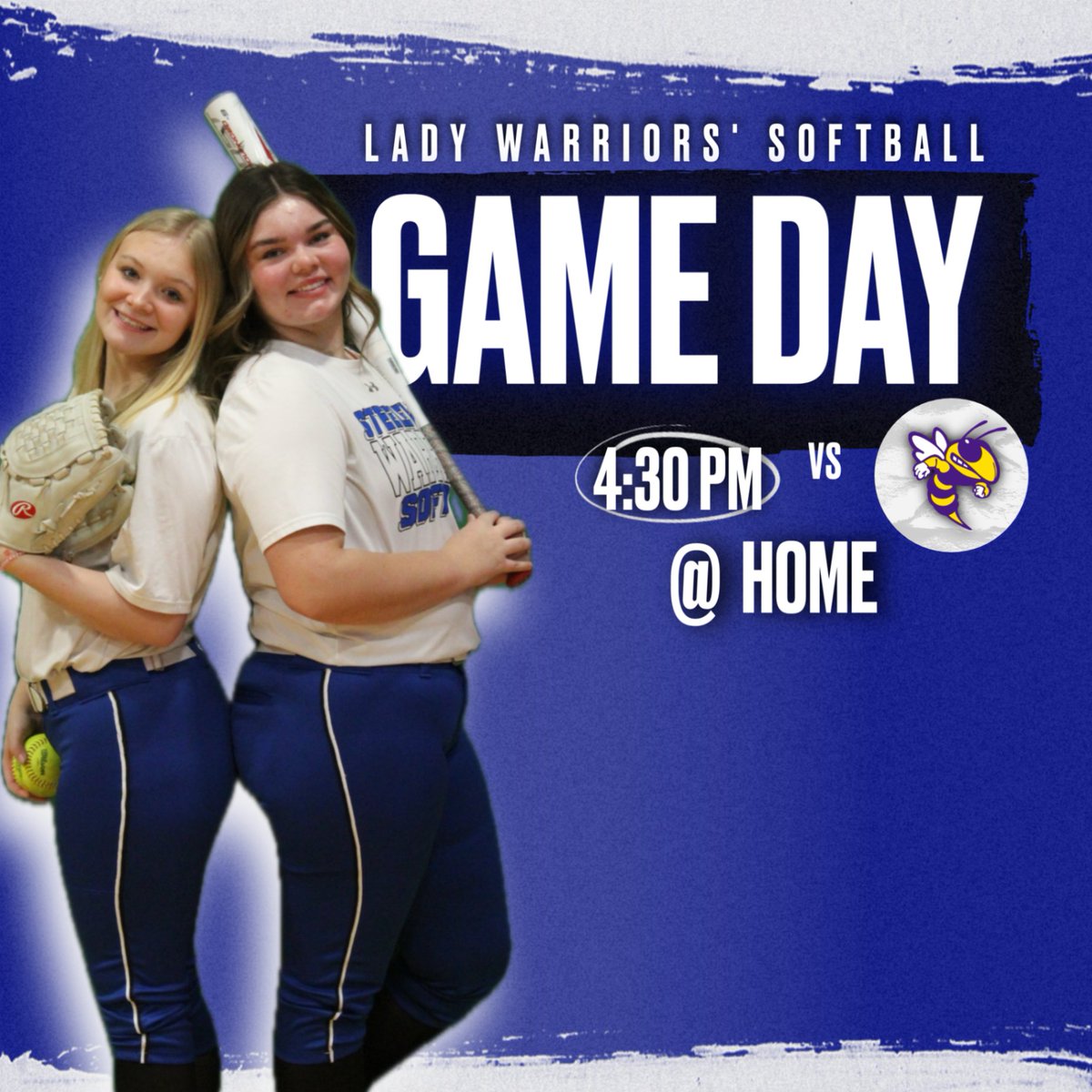 The Lady Warriors are gearing up to take on the New Athens Yellow Jackets, today at 4:30 pm! #WarriorNation