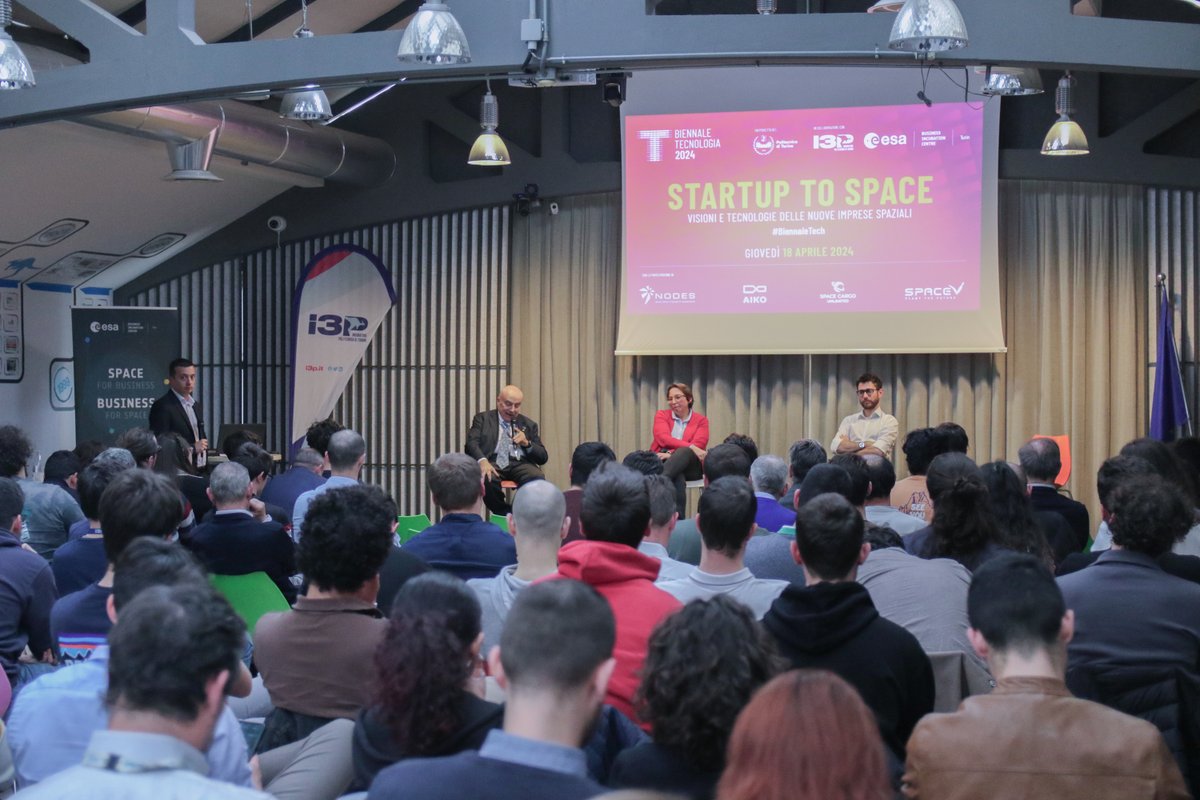ESABICTurin's tweet image. April 18 at @I3P_Torino: &quot;Startup To Space. Visions and technologies of new space ventures&quot;

Over 100 attendees and a rich Q&amp;amp;A session: the public&apos;s interest in the projects of young entrepreneurs in the #space field proved to be very lively. Thank you all!

@BiennaleTech 2024