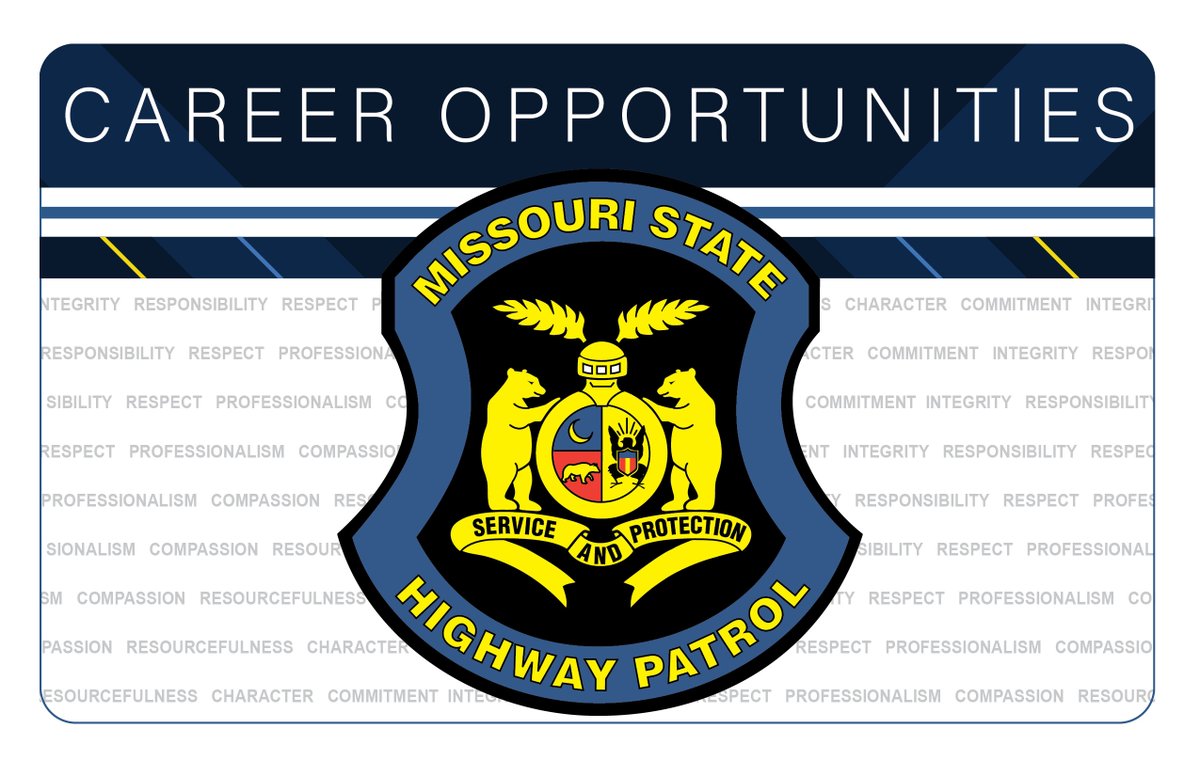 The Missouri State Highway Patrol is hiring! The Patrol offers over 60 career paths. For current openings, visit bit.ly/MSHPCareers to apply today!