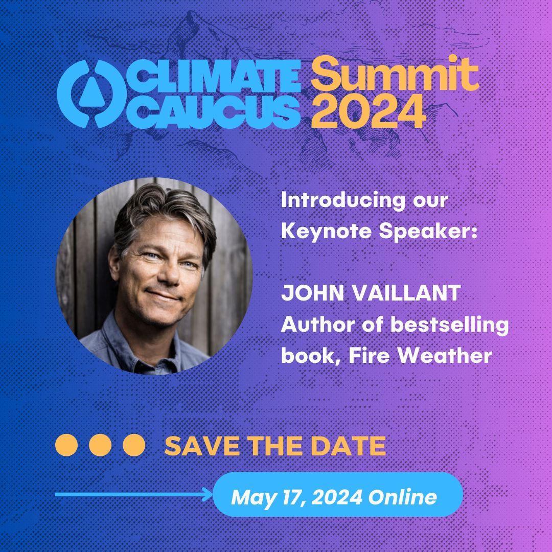 Join us at Climate Caucus' Summit for our morning keynote speech by bestselling author, John Vaillant! His most recent book, Fire Weather, depicts the fossil fuel industry’s role in our changing relationship with fire. Register Here: buff.ly/49vlqM0