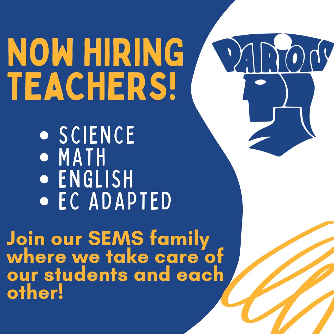 Check out these exciting opportunities at SEMS!