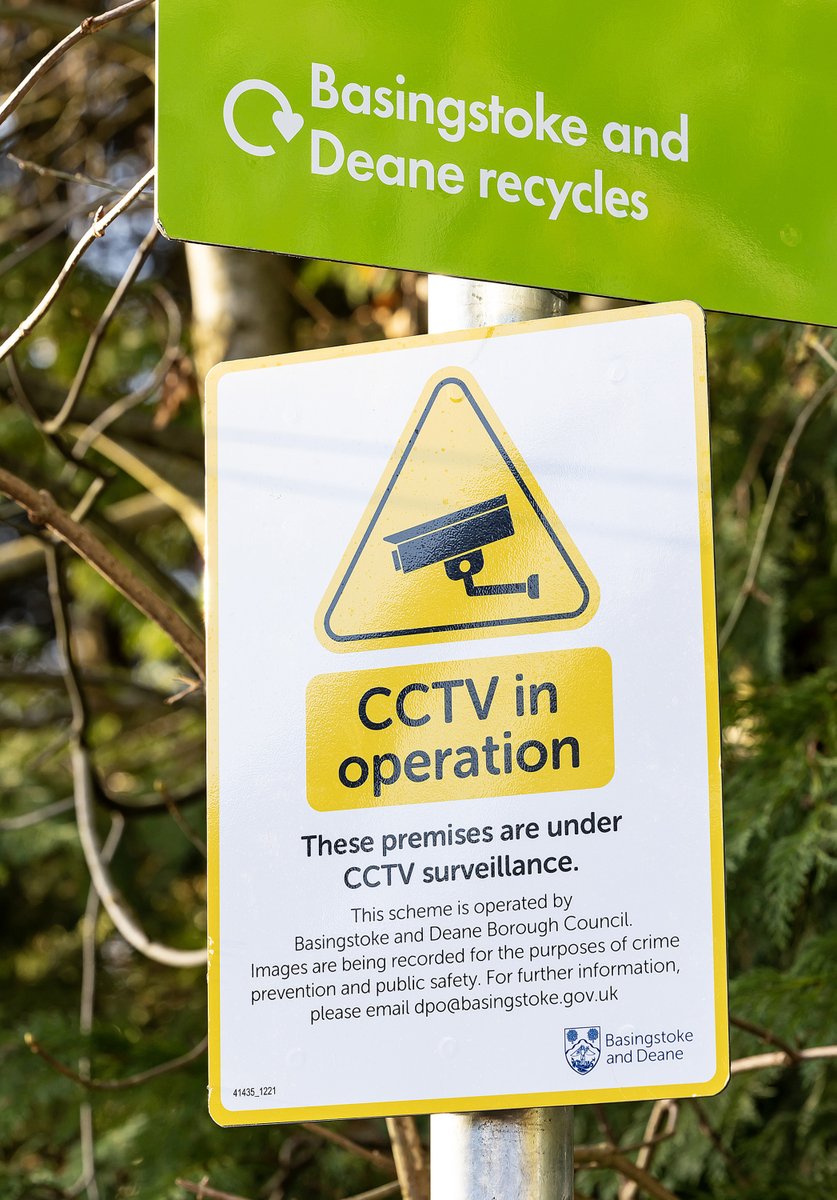 We’ve installed surveillance cameras at our six recycling sites 👀 The images captured have already provided us with evidence to support fly-tipping investigations and prosecutions. Please don't risk a criminal record by dumping waste at these sites: basingstoke.gov.uk/CCTV