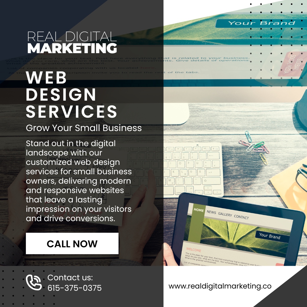 Stand out in the digital landscape with our customized web design services for small business owners!

#webdesign #websites #websitedesign #smallbusiness #smallbusinessmarketing #digitalmarketingagency #MiddleTN #NashvilleTN #NashvilleSmallBusiness #MountJulietTN #USASmallBusi...