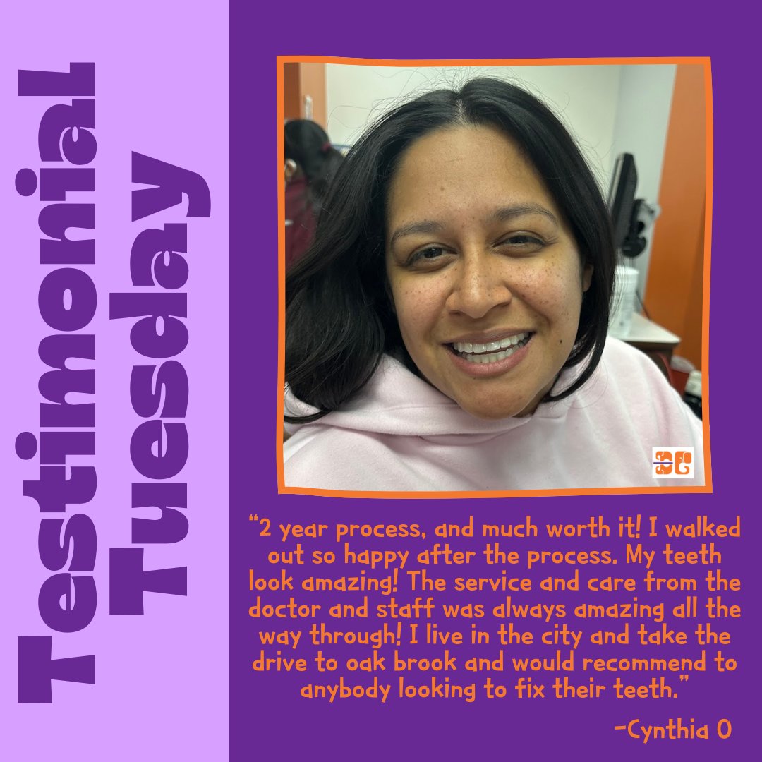 We love our clients! Thank you, Cynthia! #testimonial #orthopatient #orthodontist #dgortho #smile #review #teethcare