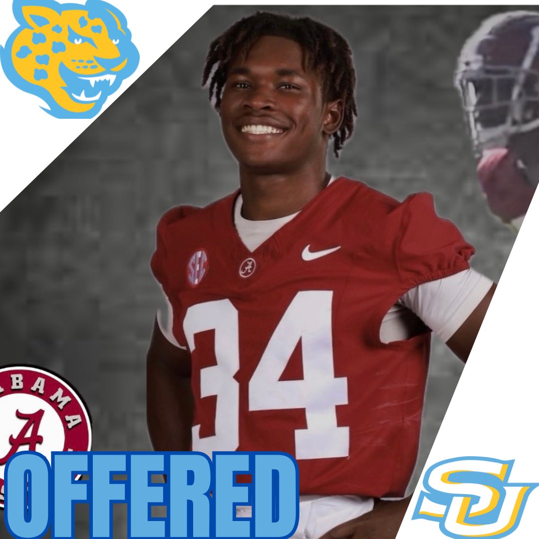 OFFER UPDATE: Alabama transfer 5’11” 180lbs DB Terrance Howard from Missouri City, TX has received an offer from Southern University! @THoward2023 

#GeauxJags #ProwlOn