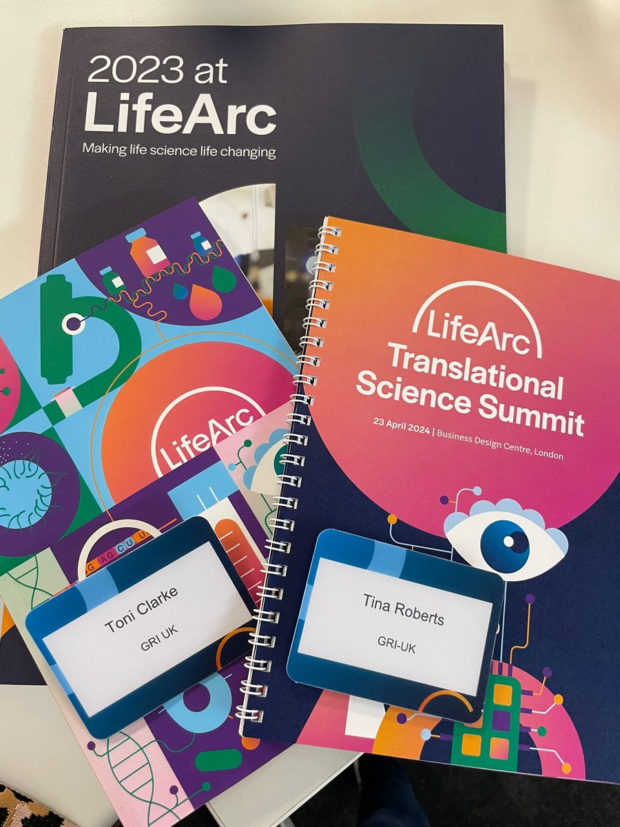 gri_uk's tweet photo. GRI-UK is represented today by our Vice Chair Person, Toni Clarke and Trustee Board Member, Tina Roberts at LifeArc, Translational Science Summit in Business Design Centre, London. https://t.co/bjI8JK1QSj