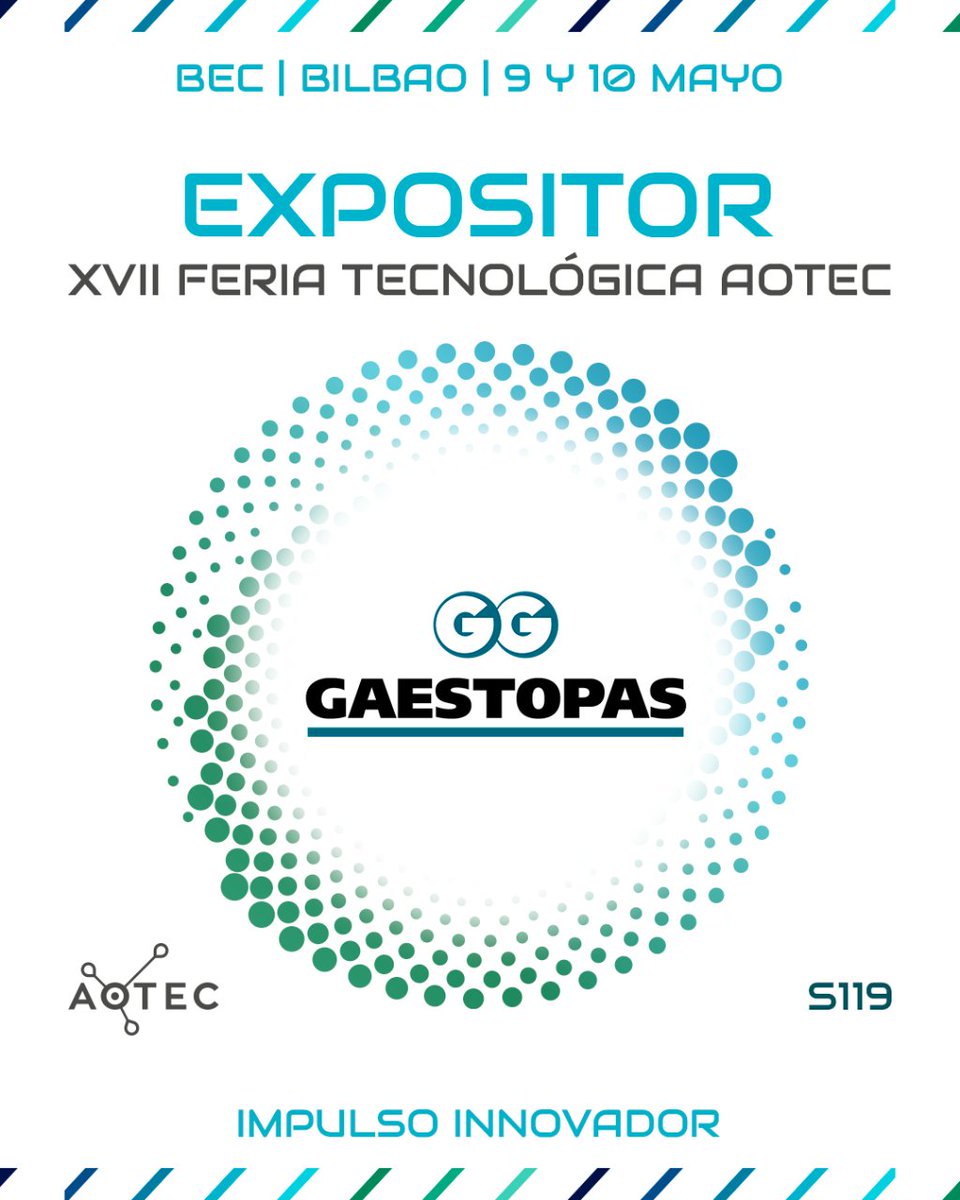 aotec_es's tweet image. #Gaestopas es uno de los expositores de nuestra Feria Aotec 2024.

En #Gaestopas fabrican y distribuyen material eléctrico para baja tensión, de carácter profesional, y material para telecomunicaciones.
