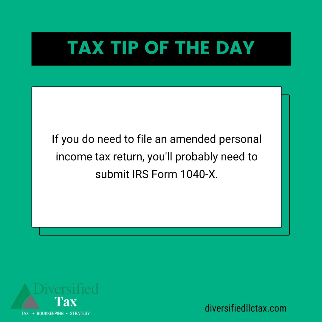 Tax tip Tuesday! You'll need your original tax return when preparing Form 1040-X.

#tax #taxtip  #taxhelp #taxexpert #taxes #irs #taxinfo #taxseason #westchesterpa #chestercountypa