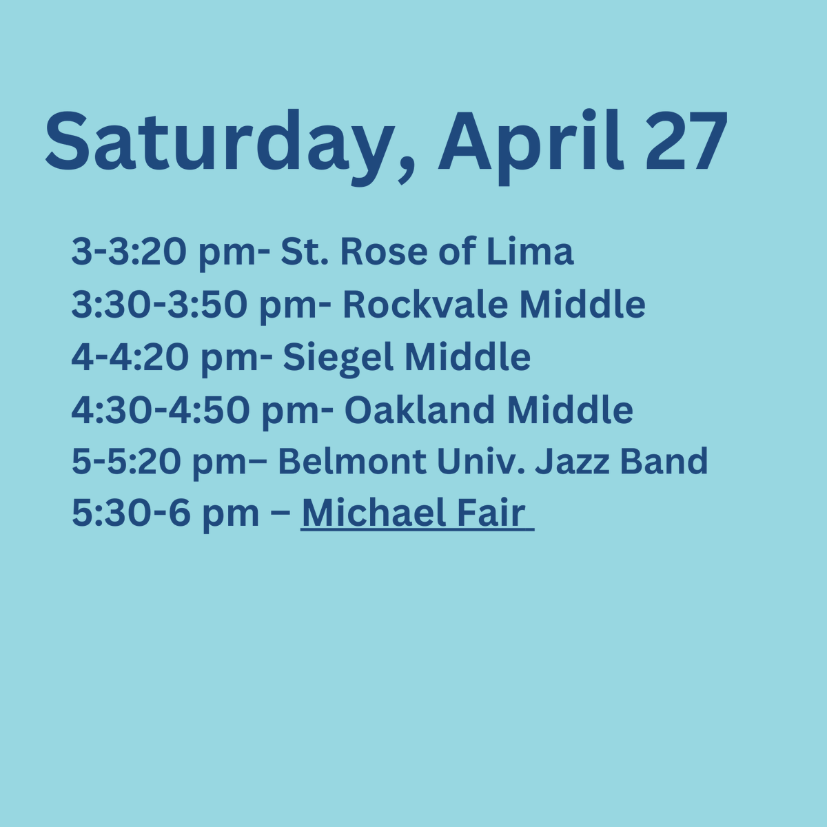 JazzFest is back for 2024 with 21 performances scheduled over two days! You don't want to miss it!