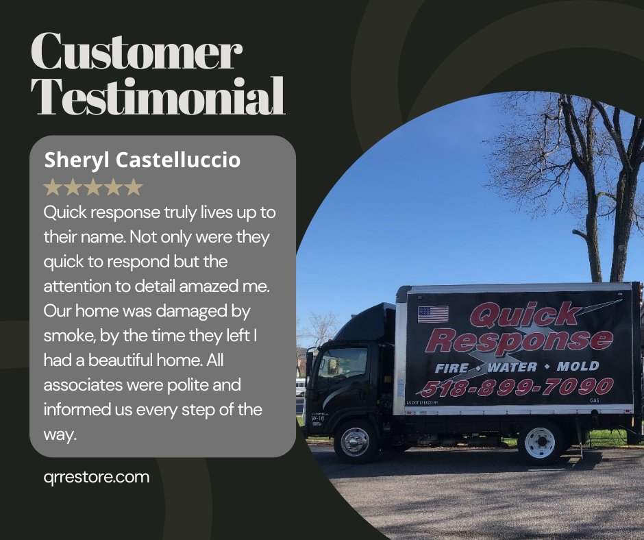 Thank you Sheryl! 🙏 It is wonderful to hear that you had such a good experience with our team! Smoke damage is a terrible thing to sustain; glad our crew could help!

#quickresponse #smokedamage #googlereviews #customerappreciation