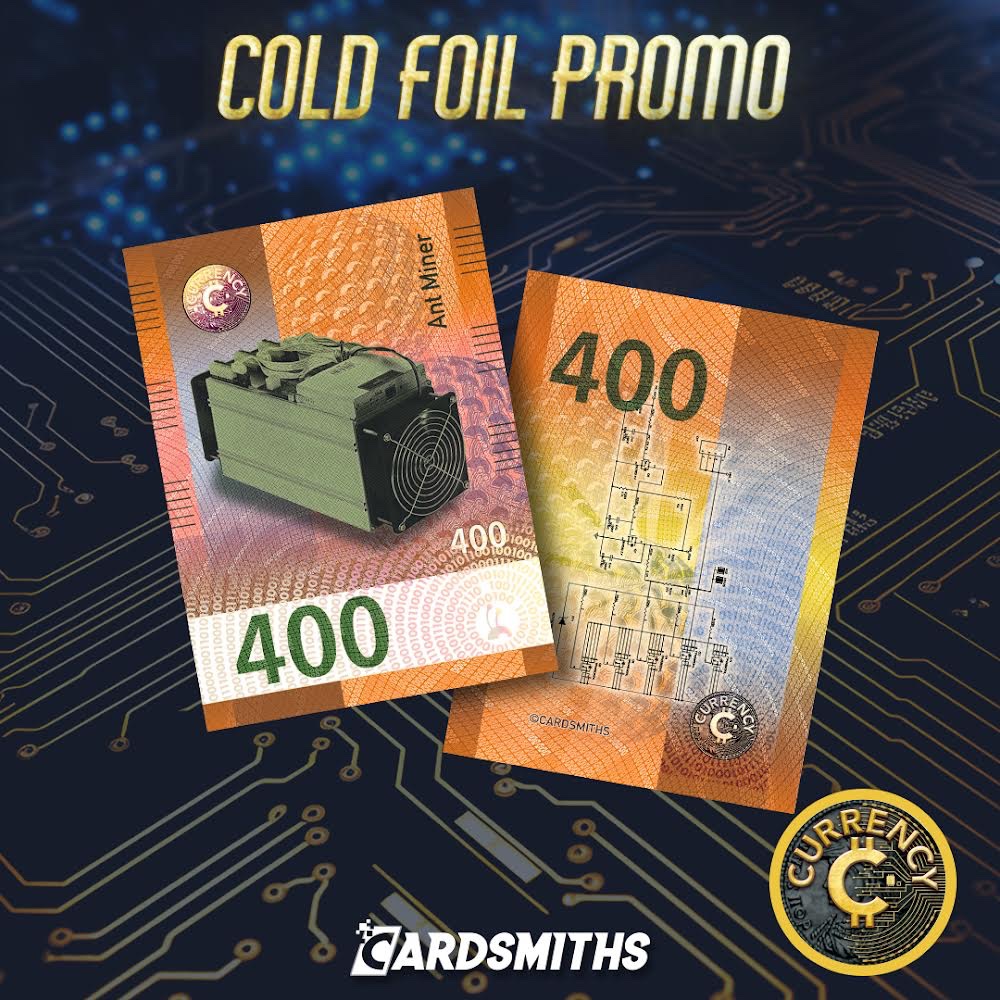 CARDSMITHS_'s tweet photo. Get your exclusive Ant Miner Cold Foil case hit with each preorder at https://t.co/FMsaZQuMfp of a master case of Currency S3- Collector Boxes or the new Mega Box! While limited supply lasts or until 4/30!

#Cardsmiths
#ColdFoil
#CaseHit
#CurrencyCards
#AntMiner
#BitcoinHalving https://t.co/5726v0mPKi