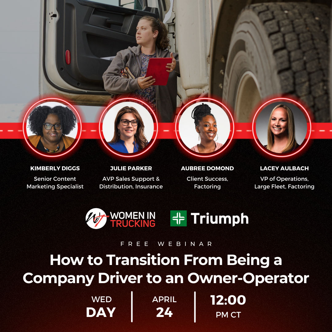 Are you a company driver with dreams of owning your own #trucking business? If so, join our upcoming FREE webinar tomorrow hosted by Triumph for expert insight on how to successfully make the transition. 🗓️: Wed, April 24 ⏰: 12-1pm Central Register now: hubs.la/Q02sgq8k0