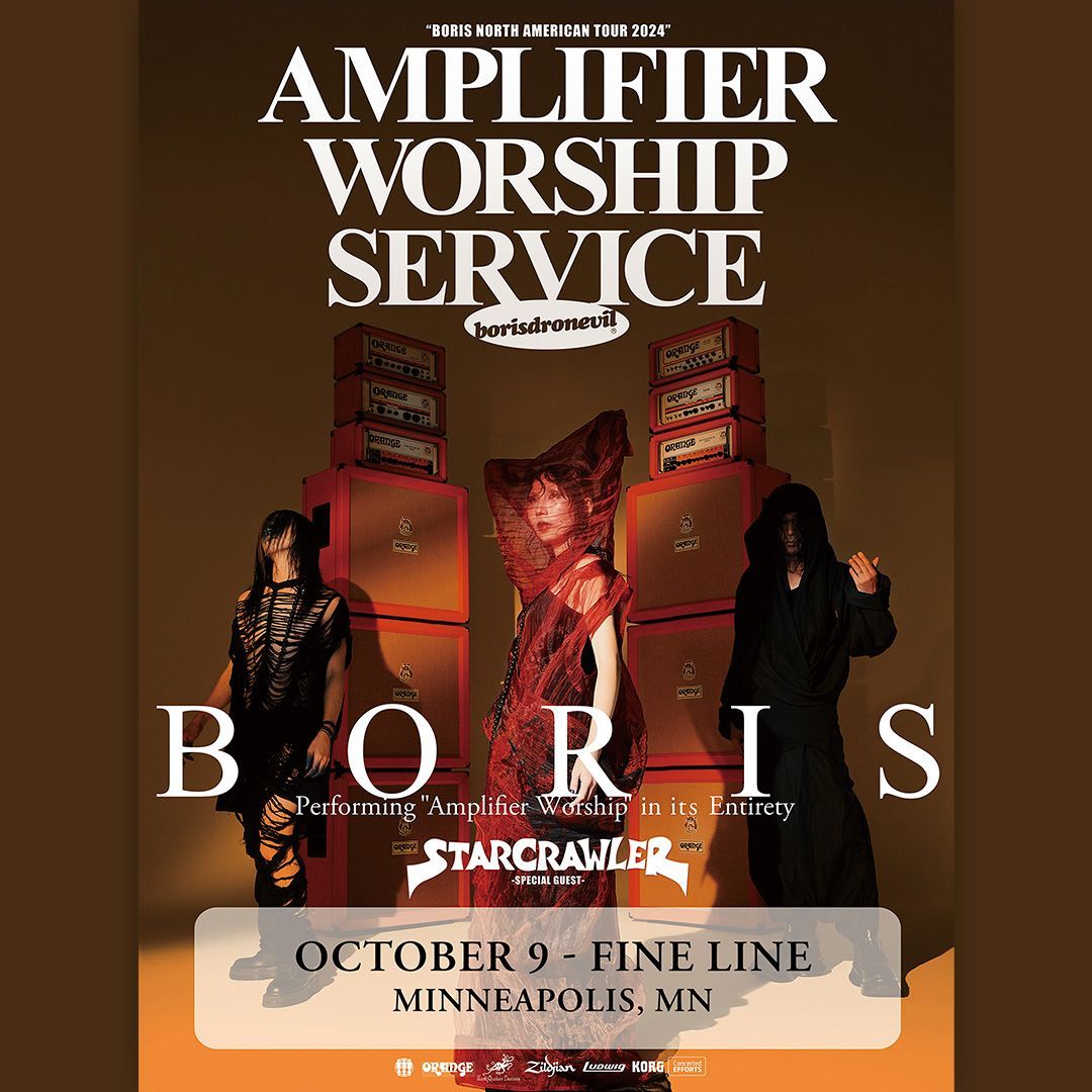 Just Announced: @Borisheavyrocks “Amplifier Worship Service” performing Amplifier Worship in its entirety with Starcrawler at the Fine Line on October 9. On sale Friday → firstavenue.me/4aRvaBV