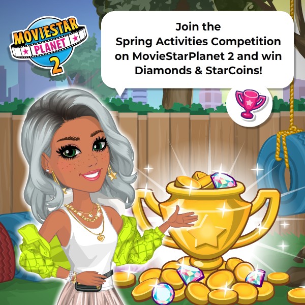 There's a new Competition on #MovieStarPlanet2 ! Make an ArtBook about your favorite Spring activity with friends 🥅🌞 Looking for some inspiration? Check out the other entries! 💰