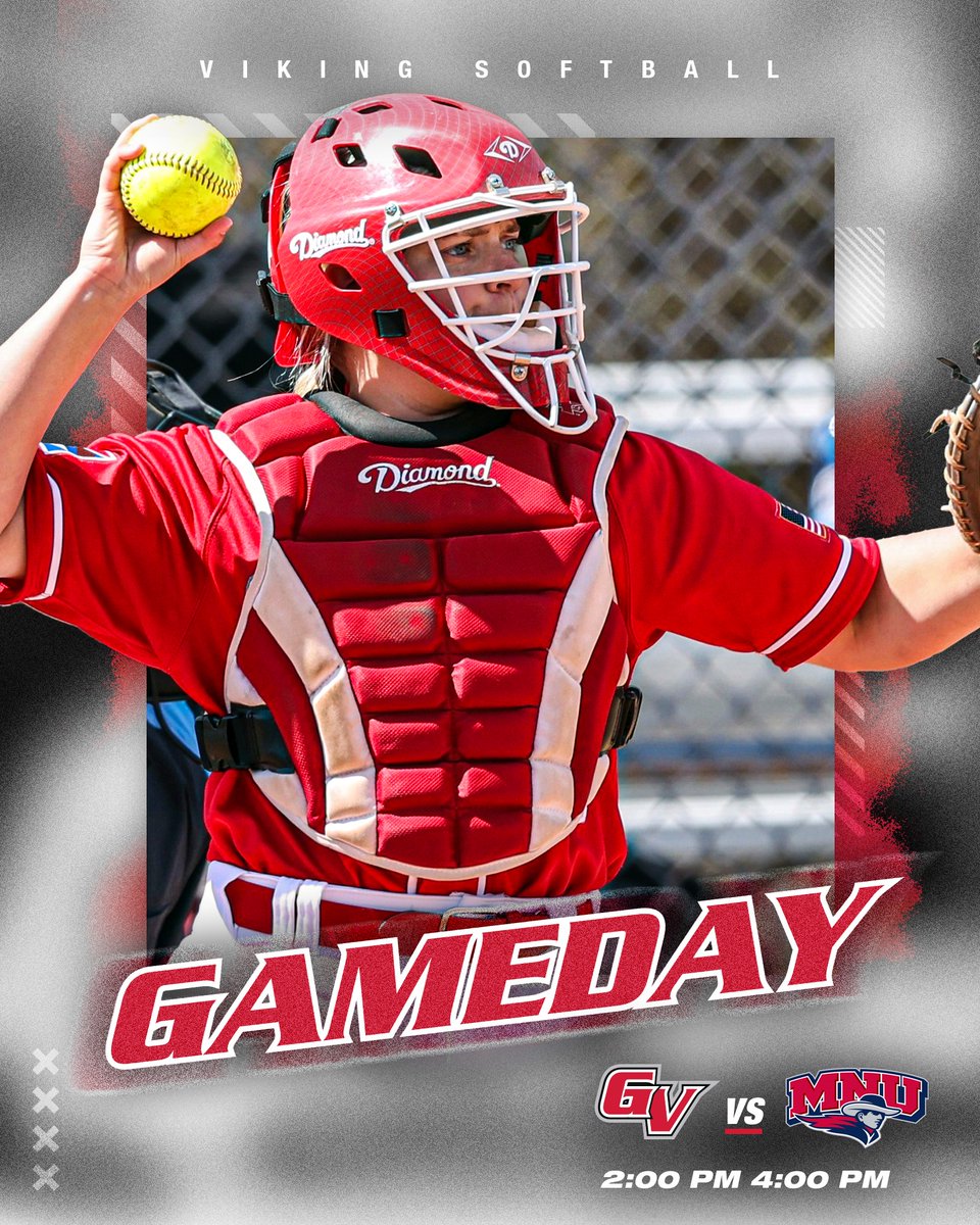 VikingAthletics's tweet photo. 🥎| GAMEDAY |  @GVU_Softball
🆚: MidAmerica Nazarene
📍: Des Moines, IA
⏰: 2:00 PM + 4:00 PM
G1📈: https://t.co/vSgz12k6Ot
G2📈: https://t.co/K68IKHW75c
📹: https://t.co/T8TyFJhmBk

#Voyage2Viktory https://t.co/wDLHWu6YhO