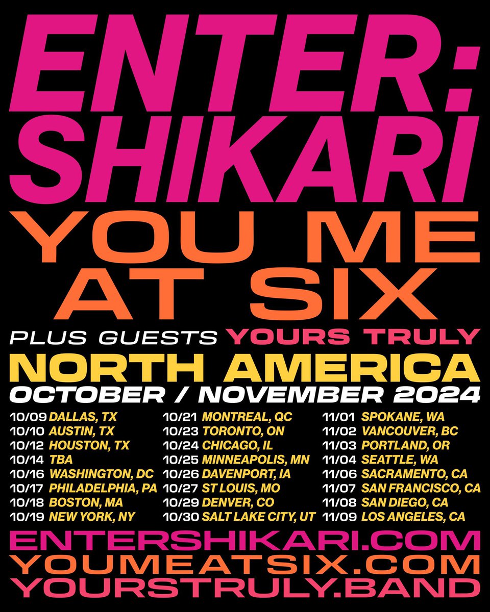 JUST IN: @ENTERSHIKARI is back with a new album ‘Dancing On The Front Line’ set to be released on July 5th. Catch them at @EmpireATX with @youmeatsix and @YoursTruly_Band on 10/10! Tickets on sale this Friday, April 26th 🤘 atxconcert.com