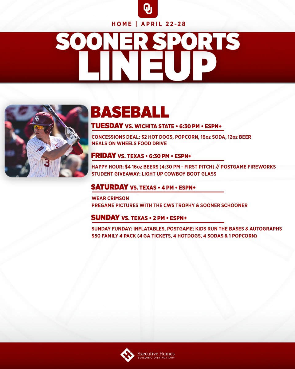 Catch us at L. Dale Mitchell Park this week ⚾️ 🎟️ » ouath.at/24BSBtix