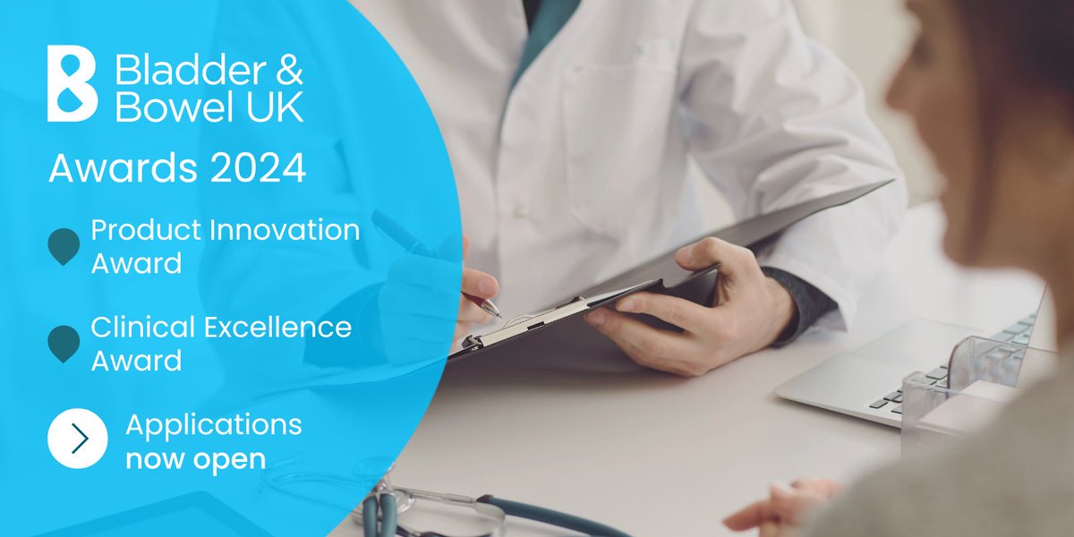 Recognise design-led solutions and celebrate outstanding bladder and/or bowel care by submitting an application for the Bladder & Bowel UK Product Innovation or Clinical Excellence Award 🏆 The end date is 31st May 2024. Find out more: bbuk.org.uk/bladder-and-bo…