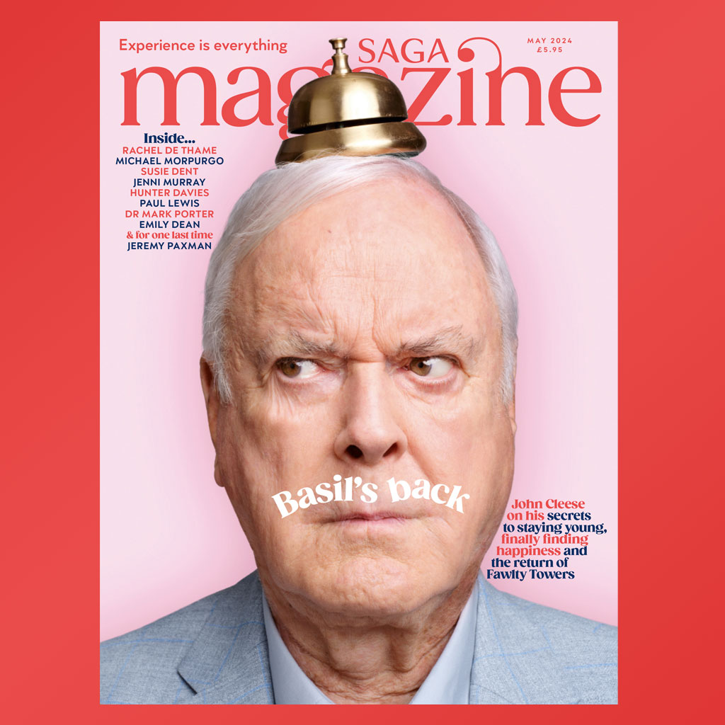 This month on #SagaMagazine, we're thrilled to have John Cleese on our cover. He shares his secrets to staying young and, excitingly, tells us about the return of Fawlty Towers. We're also saying farewell to our beloved columnist Jeremy Paxman. (Pic: Martin Schoeller)