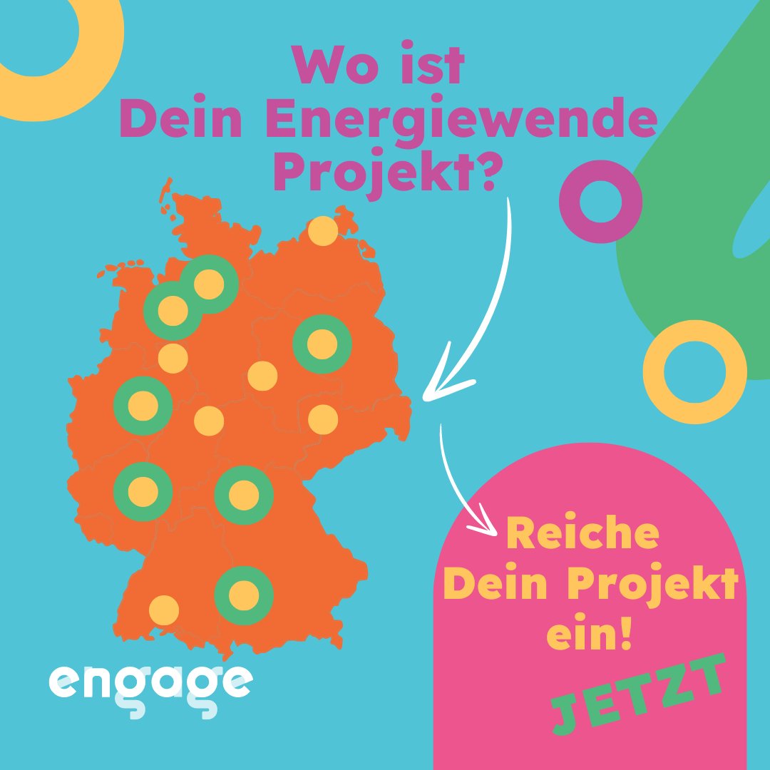 💪Es gibt ein neues Bürgerbeteiligungsgesetz in NRW &amp; Thüringen und Niedersachsen haben bereits vorangeschrittene Gesetzesentwürfe.

❗ Reiche Dein Projekt ein+werde sichtbar auf unserer @ENGAGE_jetzt Karte.
engage.jetzt/fast_registry_…

#Energiewende