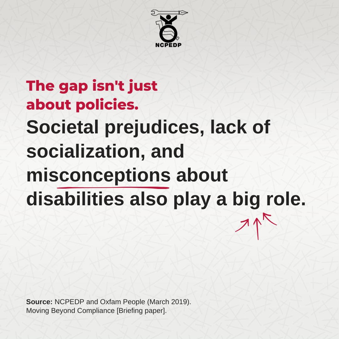 While legislation like the RPWD Act 2016 lays the groundwork, honest change in employment equity for persons with disabilities also requires a shift in societal attitudes and awareness - and that begins with us. ✊ Barriers aren't always about accessibility; they're about