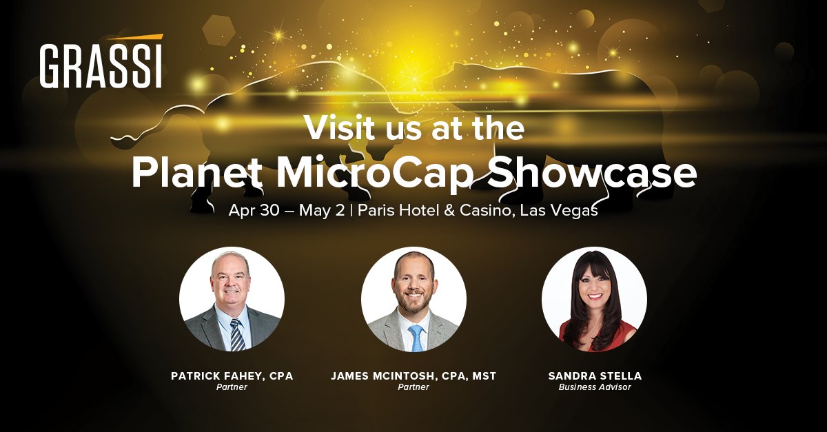 Grassi is attending Planet MicroCap in Las Vegas next week. Visit our booth to learn how we provide high-quality audit services to public companies and those preparing for an IPO. Register for the event here: grassiadvisors.com/webinars-event… #PCAOB #SECAccounting #GrassiInsights