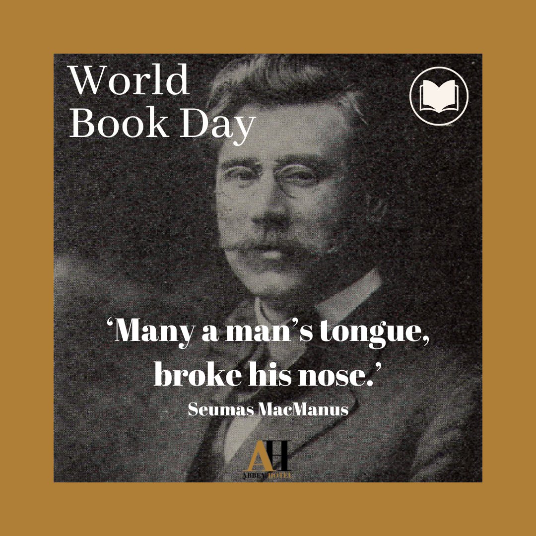 📚Celebrating World Book Day with the incredible works of Donegal-born writer Seumus MacManus at the Abbey Hotel! 
Seamus MacManus is considered the last great seanchaí, or storyteller of the ancient oral tradition. #WorldBookDay #SeumusMacManus #DonegalWriter #IrishWriters