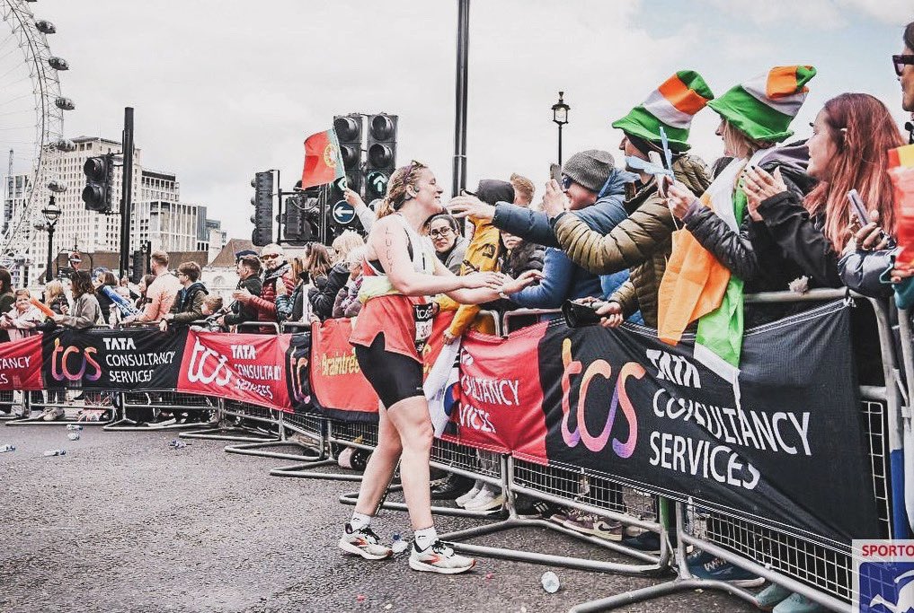 One last #LondonMarathon post… the official photographers caught when I spotted @Gus_Baldwin just outside Parliament. My biggest cheerleader from the moment I started training to the final mile. The fundraising target has been well and truly smashed. Thank you so much!