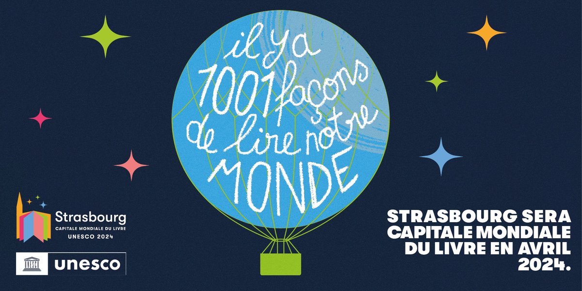 Today, #Strasbourg becomes #WorldBookCapital <a href="/UNESCO/">UNESCO 🏛️ #Education #Sciences #Culture 🇺🇳</a> 2024! #LireNotreMonde

Can your city become a World Book Capital? 
Let's find out ➡️ bit.ly/3xGk5Vx