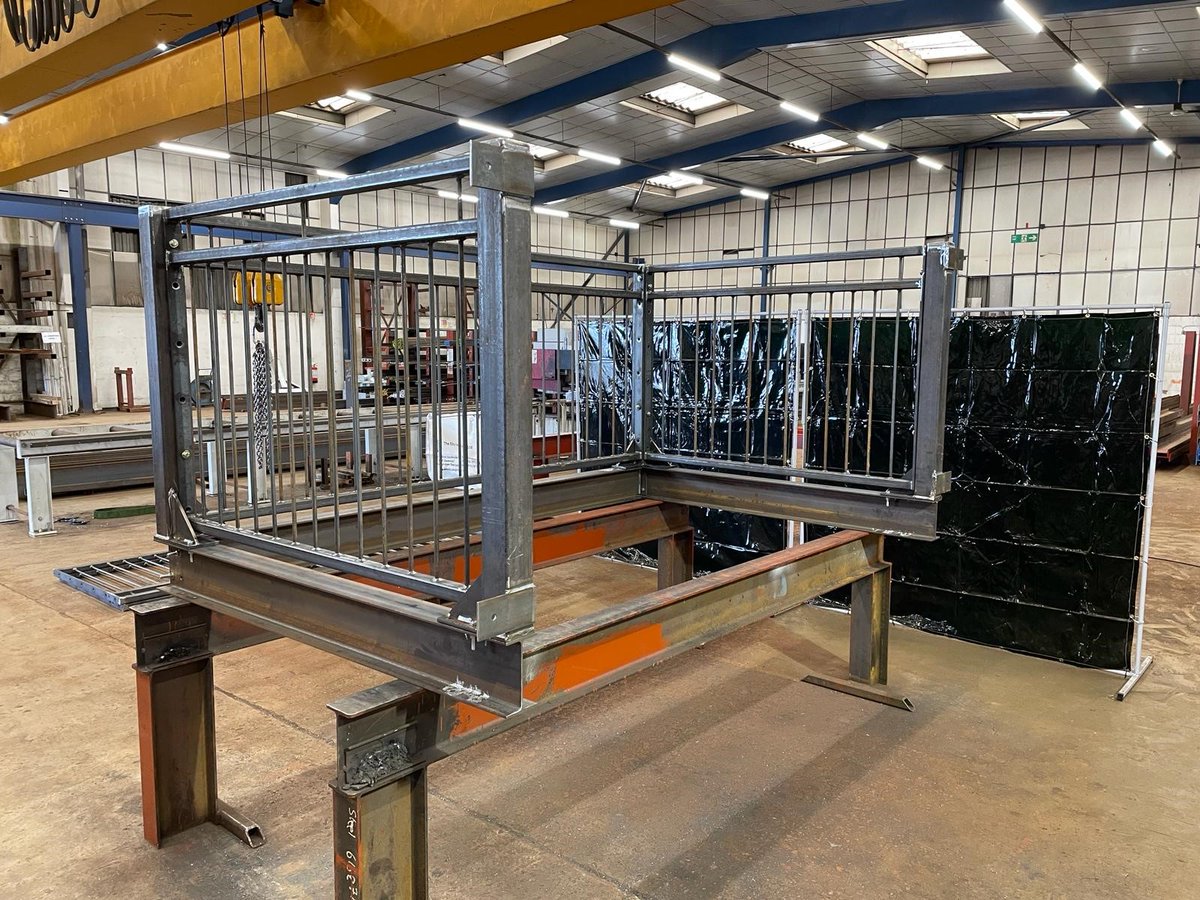 Here's a 'Balcony Frame',fabricated on site by Bristol Steel. Send us your drawings NOW and we will do the rest. #steelstructure #steelfabrication #steel #steelstock #bristolsteel #ellissteel