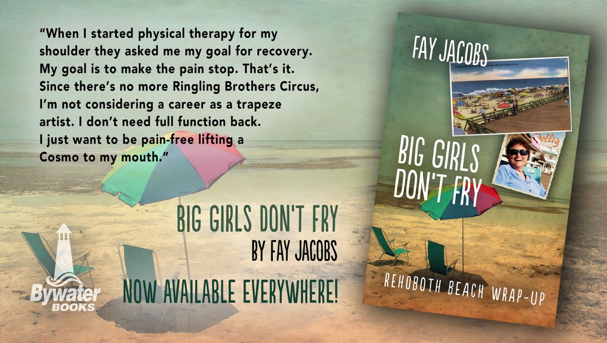 .@FayJacobs 's BIG GIRLS DON'T FRY🏖️ is out! loom.ly/hfJOYLk Everyone’s favorite “Sit-Down Comic” grapples with the insanity of senior citizen grocery baggers, mastering the art of 18-character passwords & more! Get it wherever you find FABULOUS books! #Memoir #NewRelease