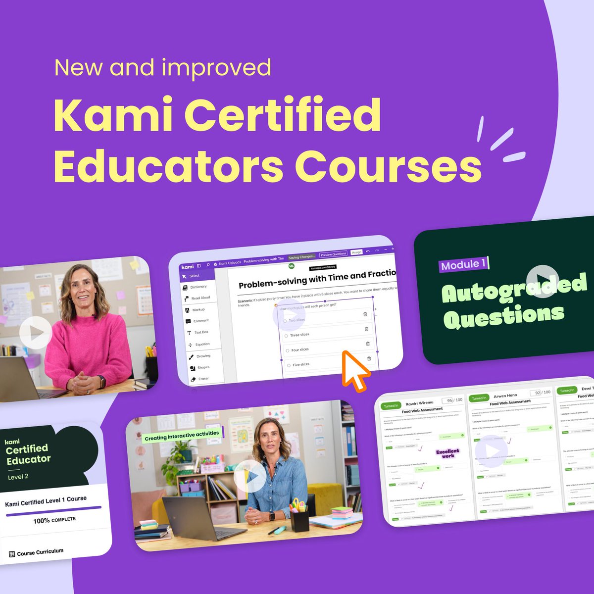 🌟 Introducing new and improved @KamiApp Certified Educator courses! 🌟 Learn all the time-saving workflows, integrations, and teacher tips in under 30 mins, and earn a badge and certificate to share 🏅 Apply now ➡️ kamiapp.com/certified/