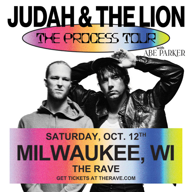 JUST ANNOUNCED: Alternative folk band, @judahandthelion, return to The Rave on 'The Process Tour' with @AbeParker1 on Saturday, October 12th! ✨🪕 The Rave's pre-sale starts Thursday // Public on-sale begins Friday at 10AM » therave.com/judah