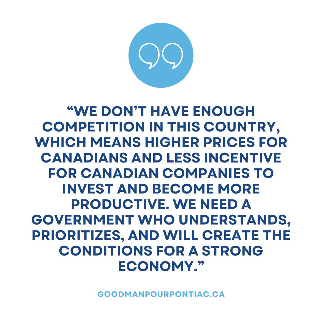 Competition in the market is the core of economic growth. Let's create conditions for companies to become more productive. #pontiac #economicgrowth #freemarket