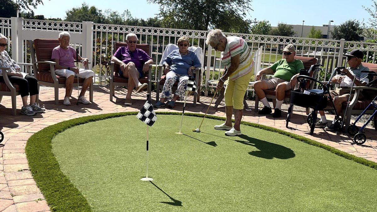 No need to hit the links when putting in the courtyard is so FUN!⛳

#golffum #puttputtgolf #seniorliving #melbournefl #assistedlivingfl #spacecoast #independentliving

suntreeseniorliving.com

📽️🎬WATCH LIVE📽️🎬 ⭐24/7⭐
ChateauMadeleine.Live
Assisted Living License #: AL13351