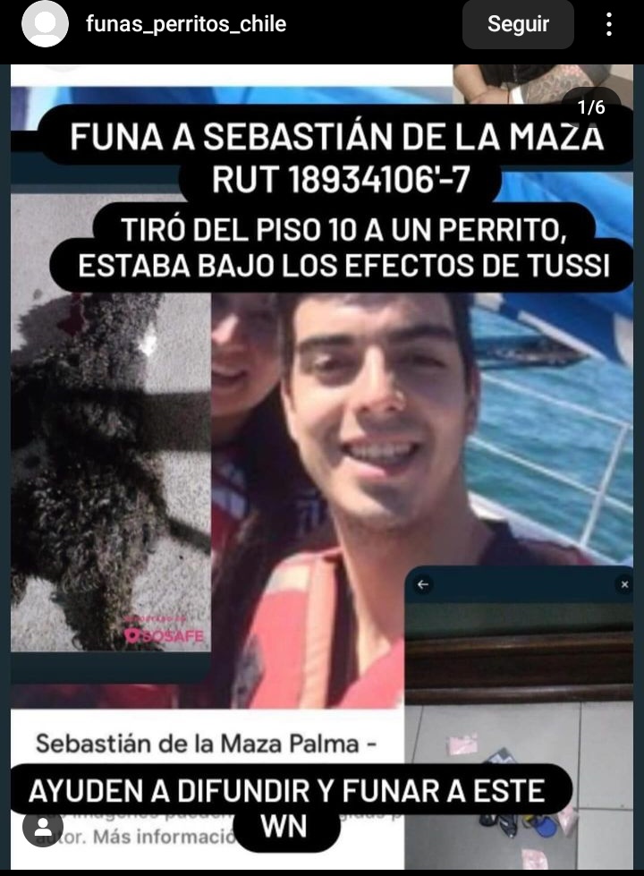 Este es el HDP que lanzó de un piso 10 y mató a un perrito en Santiago centro. Por favor FÚNENLO y que no pueda caminar tranquilo por las calles. RT y si usan instagram difundan esa publicación!